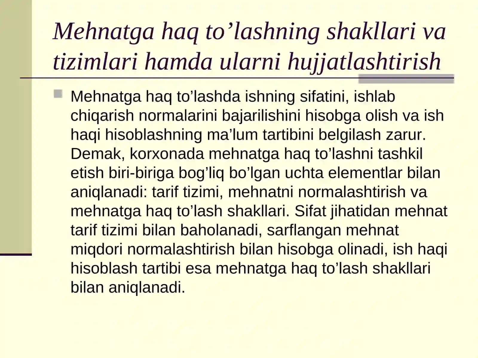 Soatda kadrlar va mehnatga haq to’lash 3