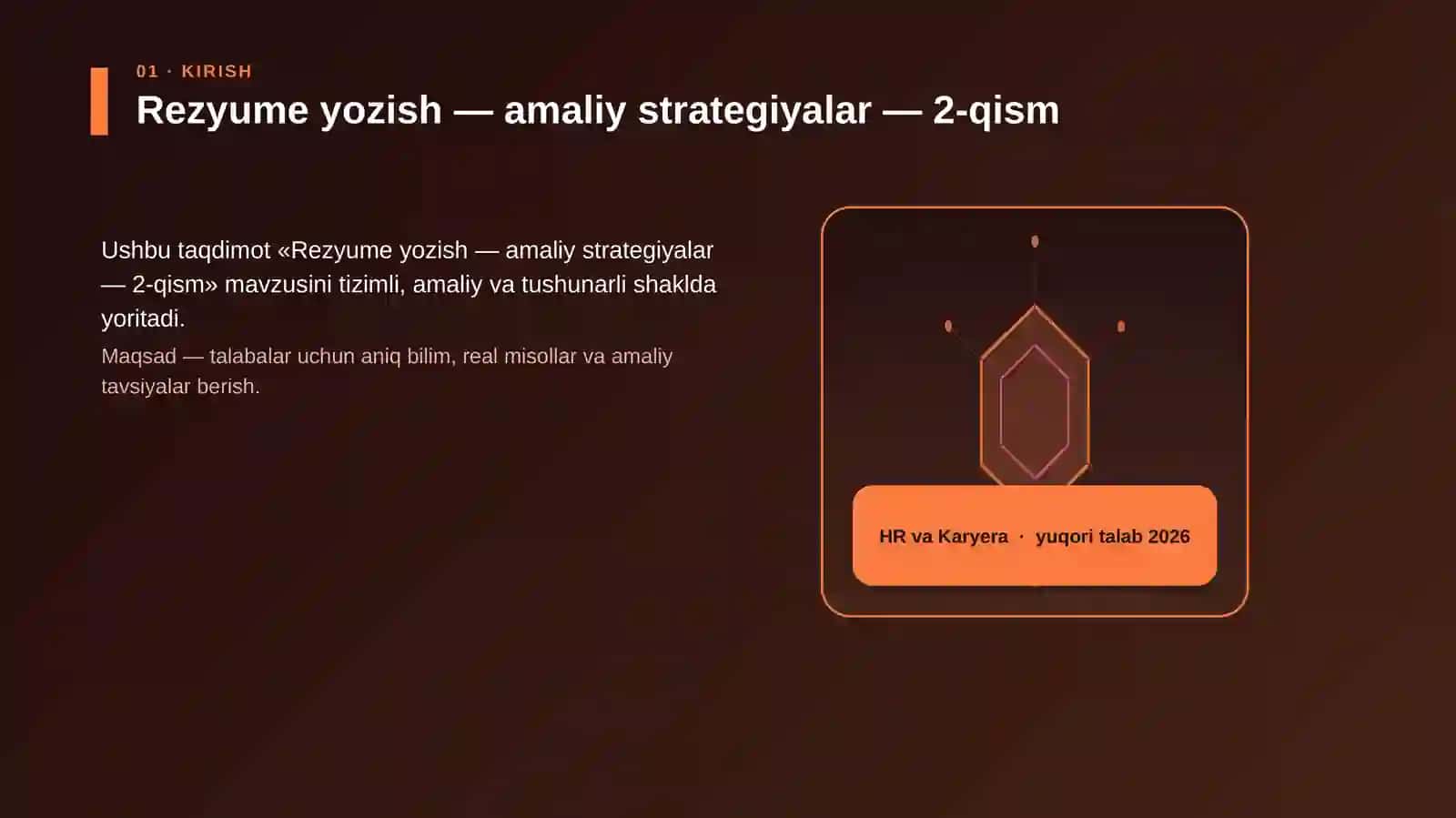 Rezyume yozish - amaliy strategiyalar - 2-qism 3