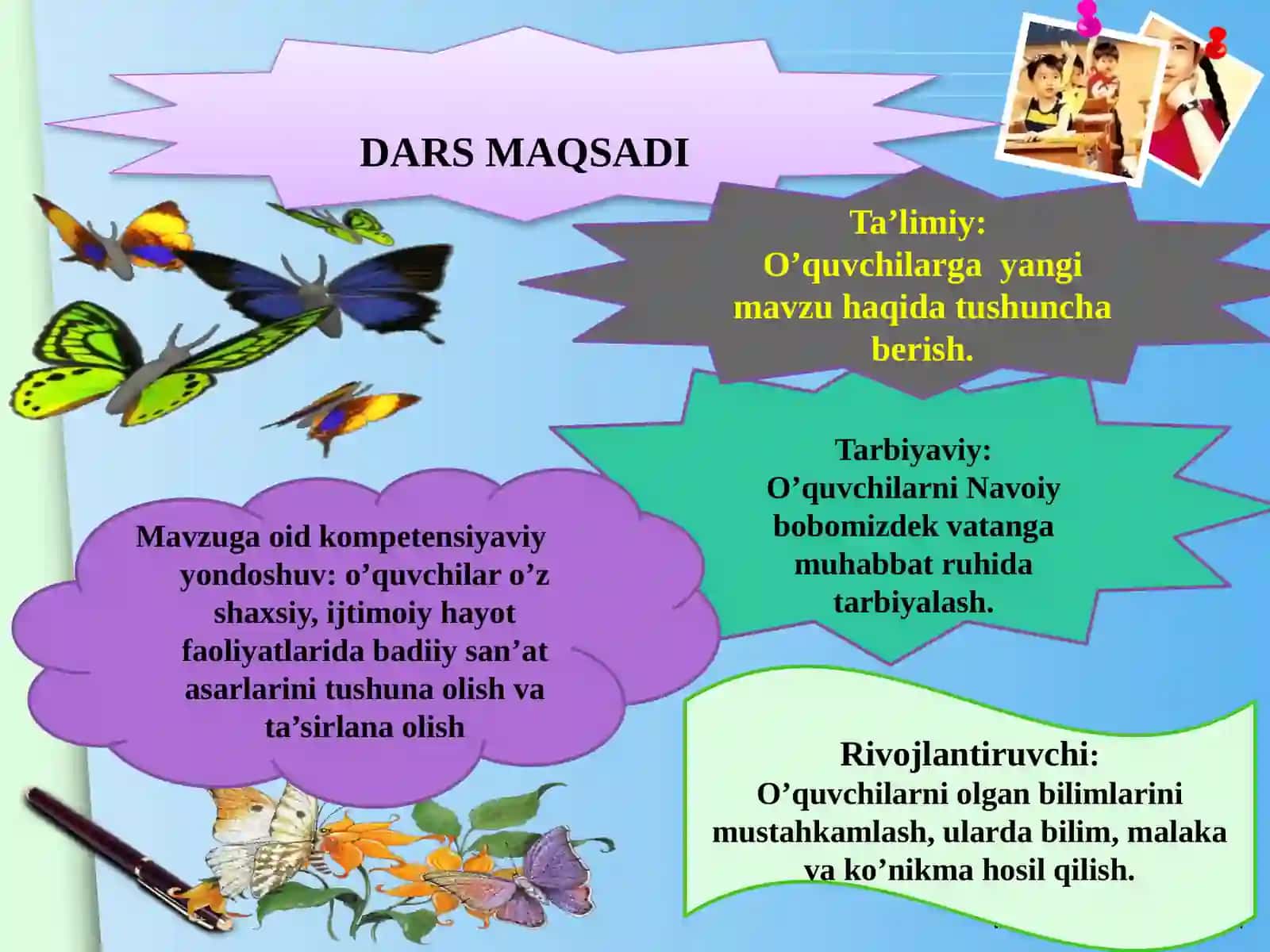 4-sinf O'qish fanidan Navoiy bobomlar ochiq dars ishlanmasi 3