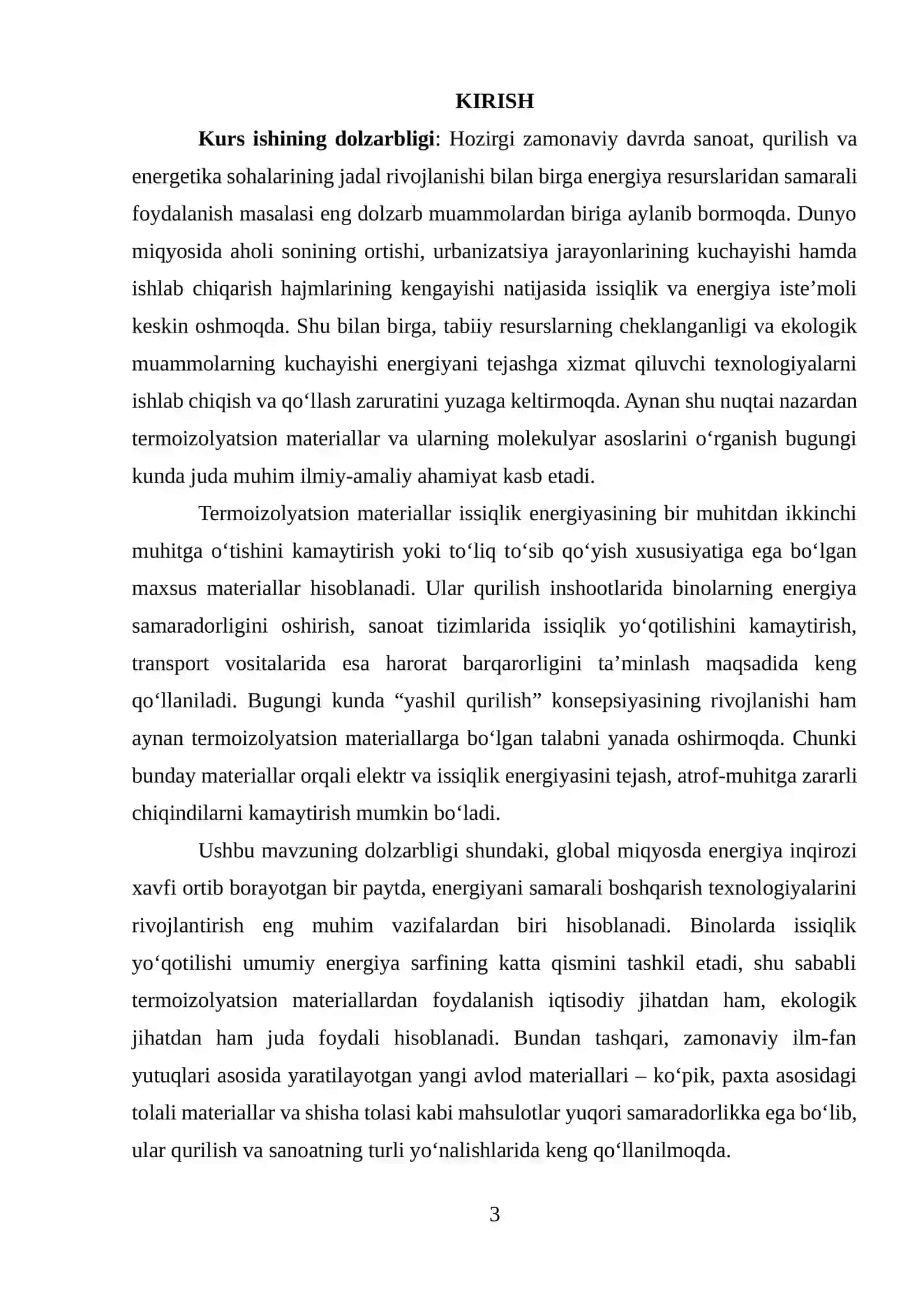 Termoizolyatsion materiallarning umumiy nazariy asoslari 3
