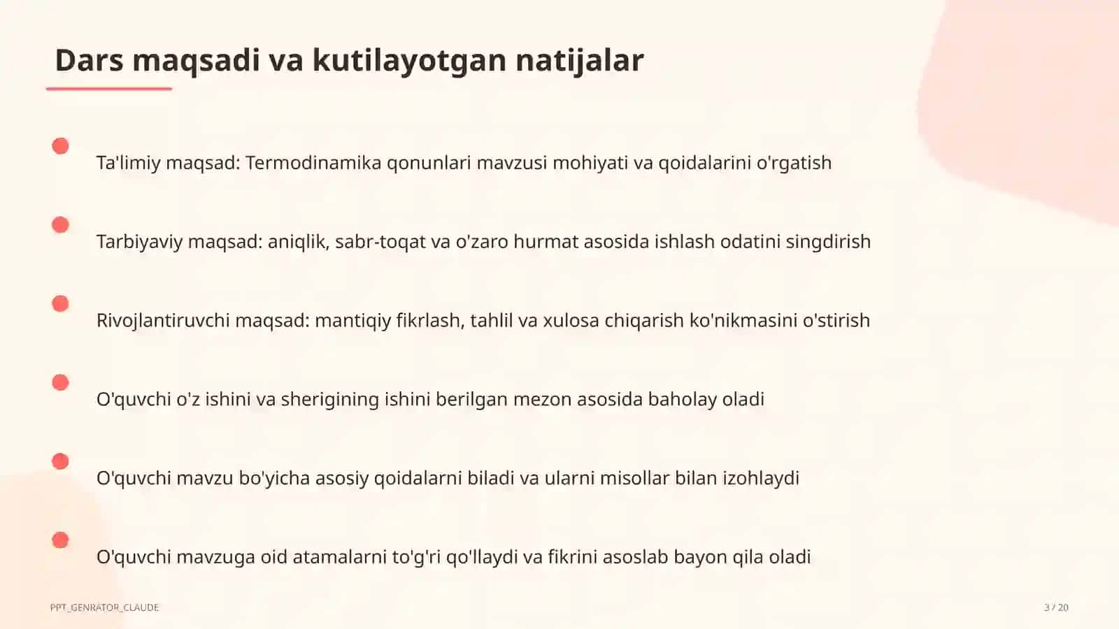 Termodinamika qonunlari (10-sinf) 3
