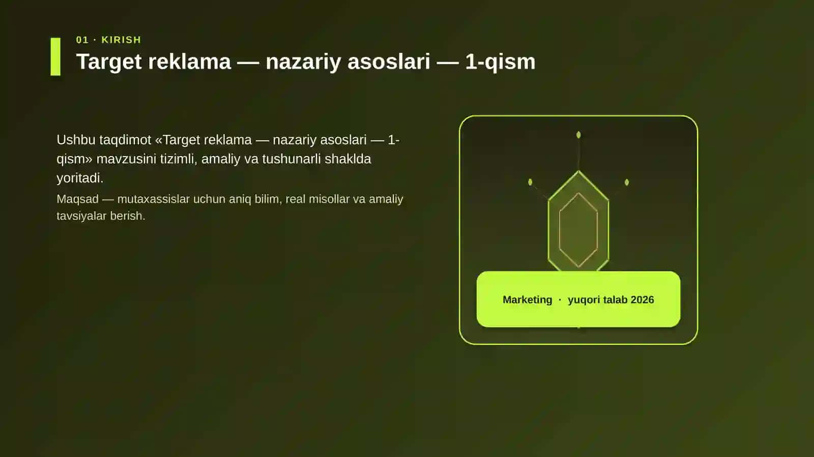 Target reklama — nazariy asoslari — 1-qism 3