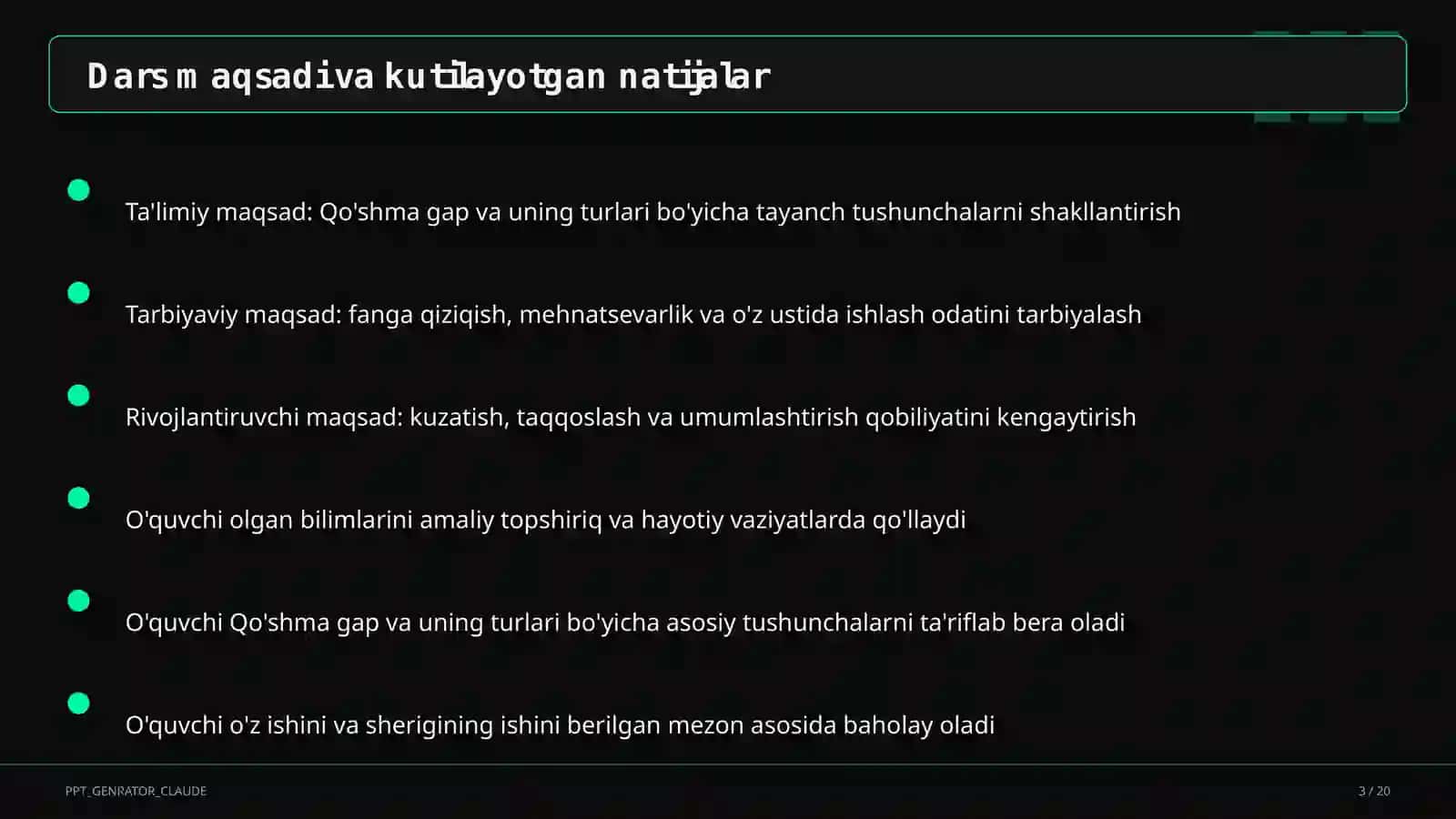 Qo'shma gap va uning turlari (9-sinf) 3