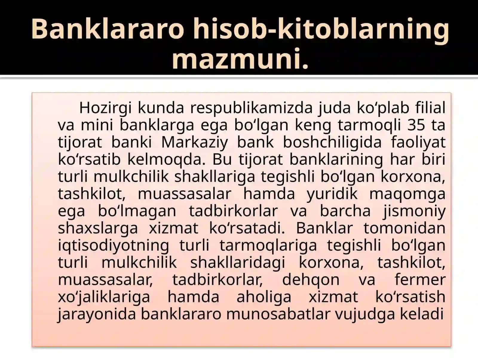 Banklararohisob-kitobLARHISOBI 3