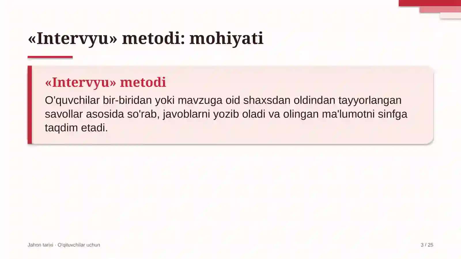 jahon tarixi darslarida intervyu metodidan foydalanish 9127 3