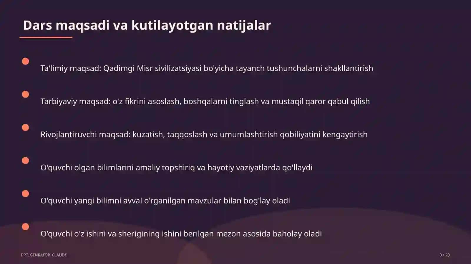 Qadimgi Misr sivilizatsiyasi (6-sinf) 3
