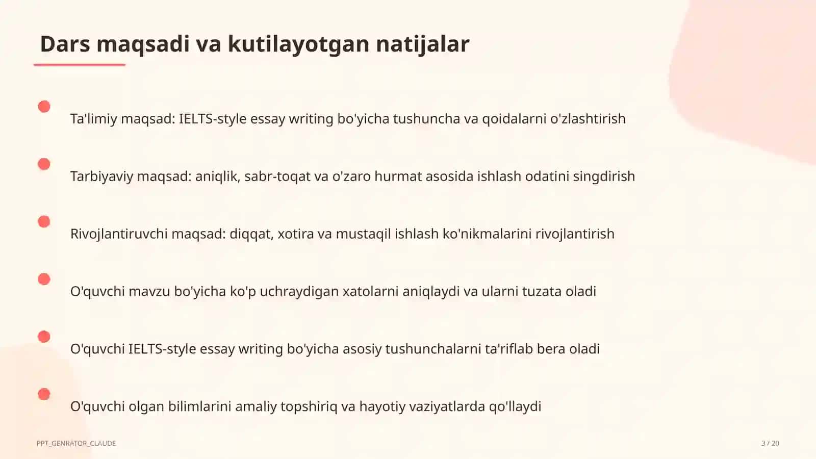 IELTS-style essay writing (11-sinf) 3
