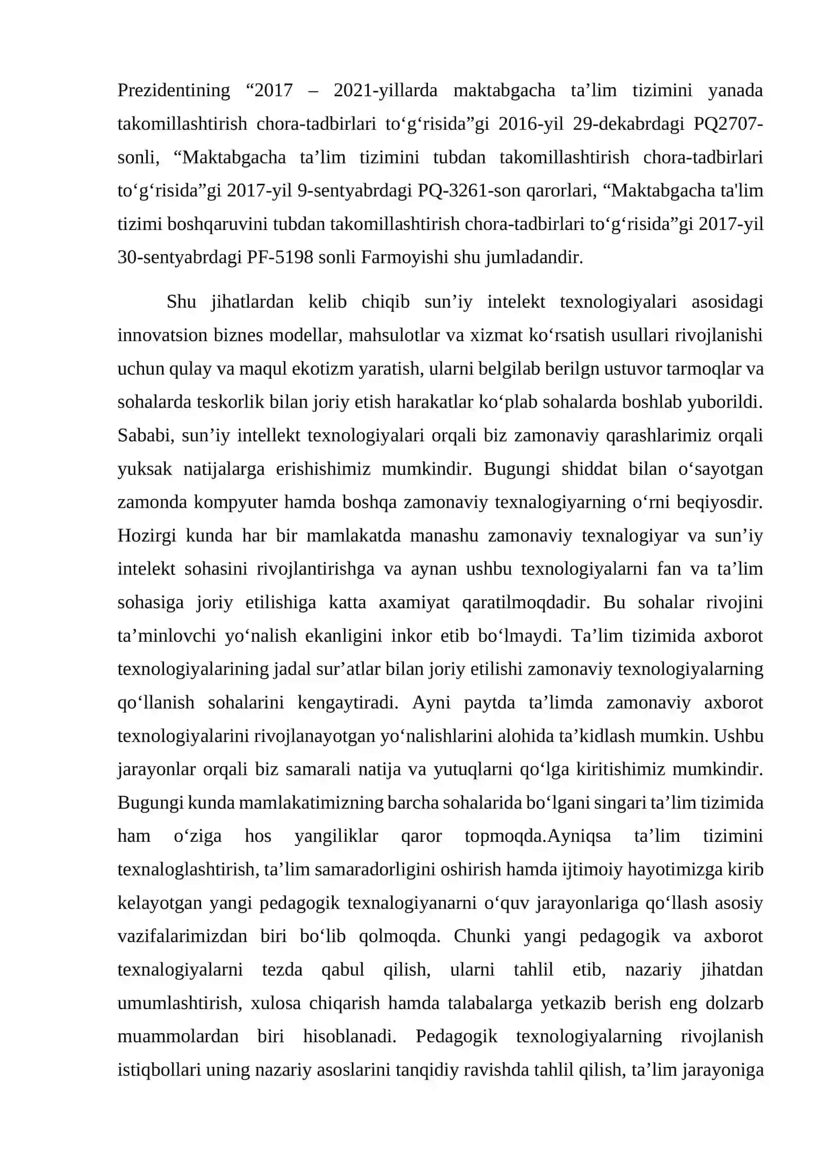 SUNʼIY INTELLEKT ALGORITMLARINING SAMARADORLIGINI OSHIRISH USULLARI 3