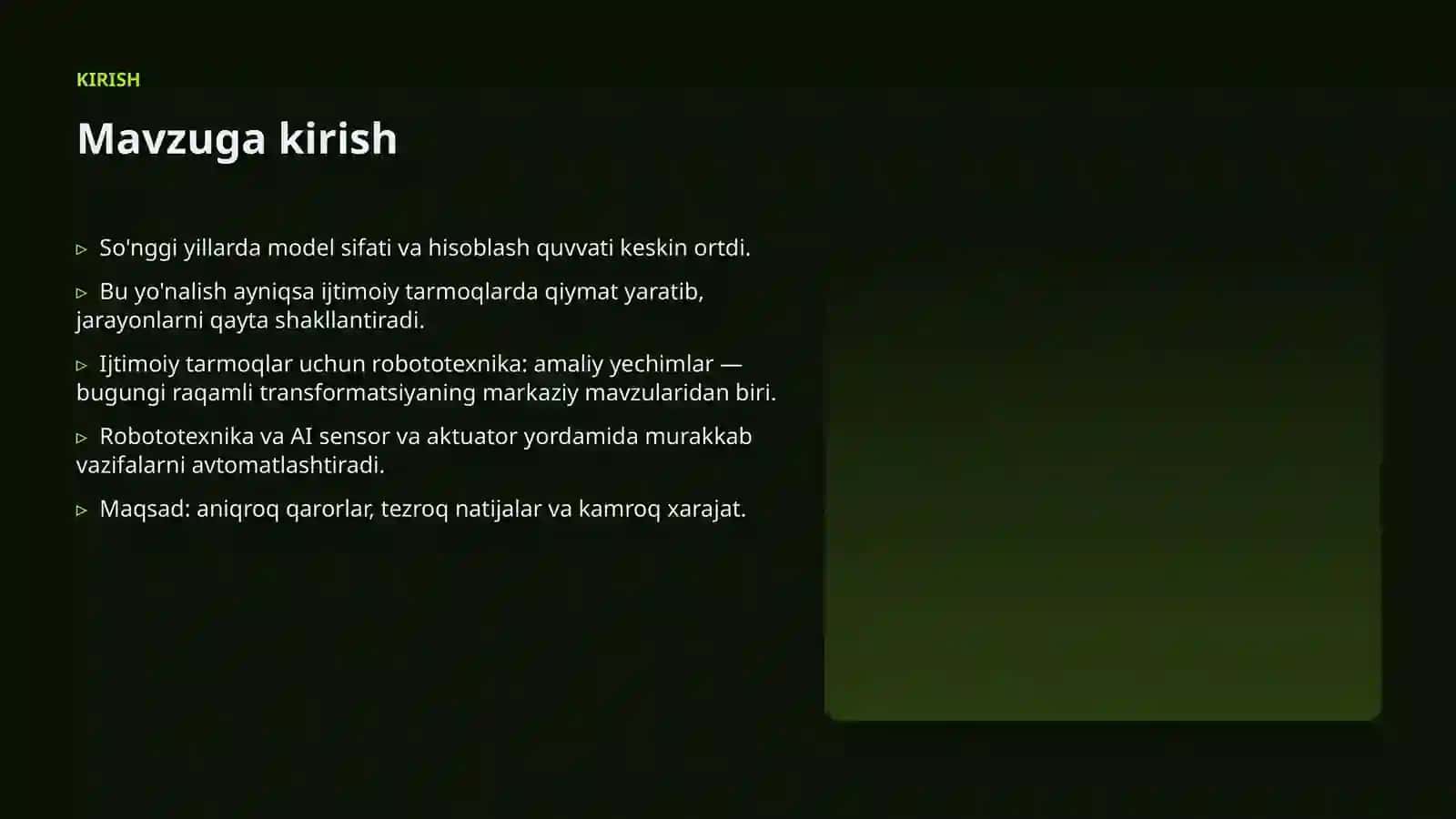Robototexnika: Amaliy Yechimlar 3