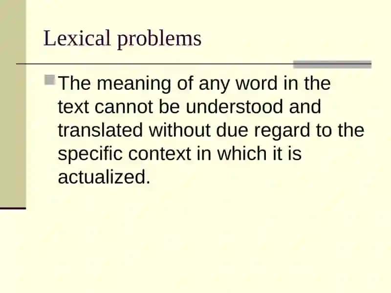 LEXICAL PROBLEMS OF TRANSLATION 3