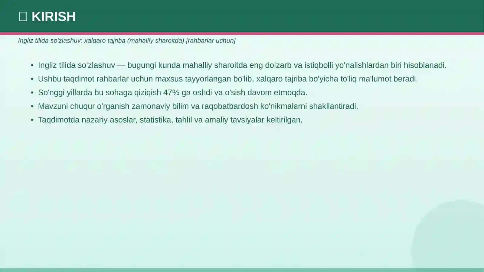 INGLIZ TILIDA SO'ZLASHUV 3