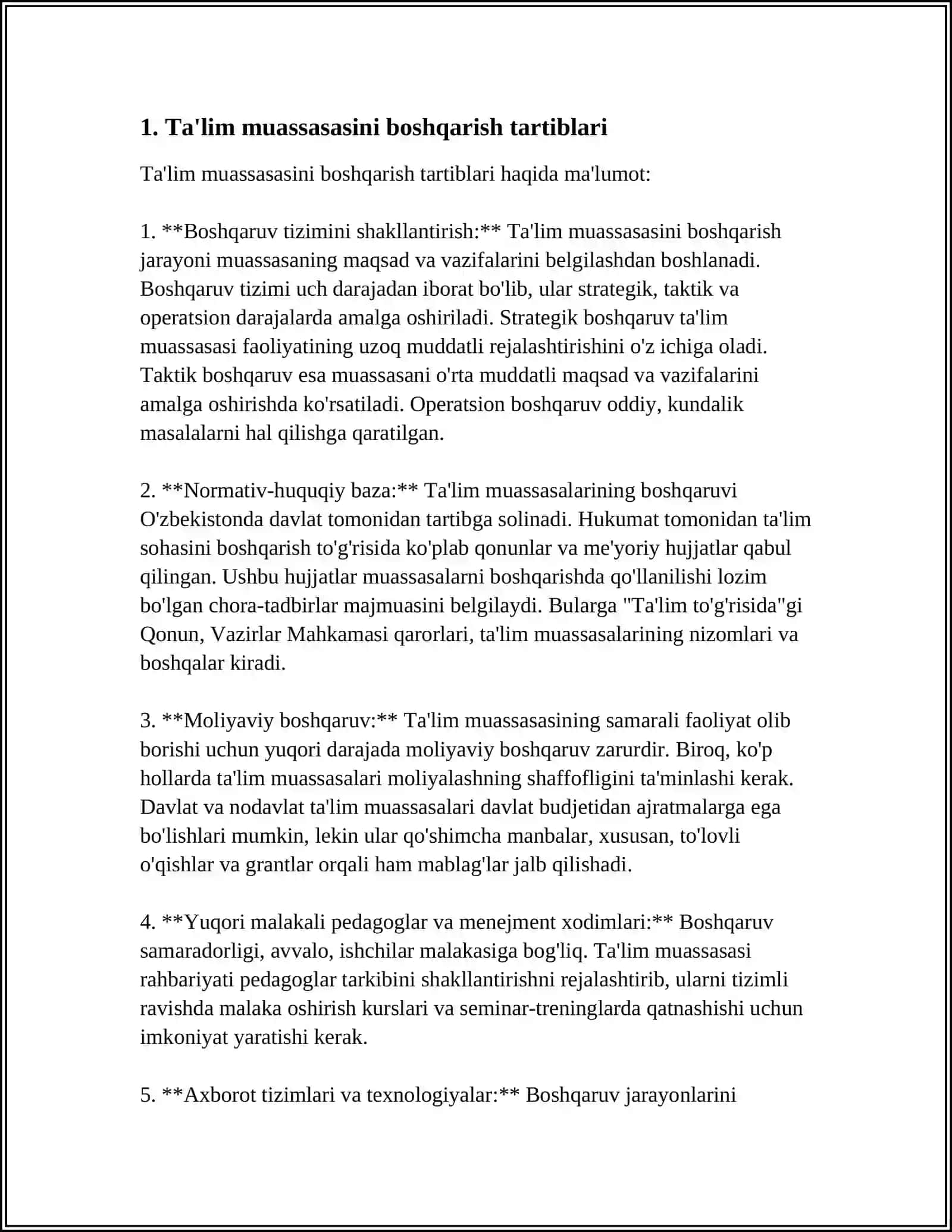 MAKTABNI BOSHQARISH VA UNGA RAHBARLIK QILISHNING QONUN QOIDALARI 3