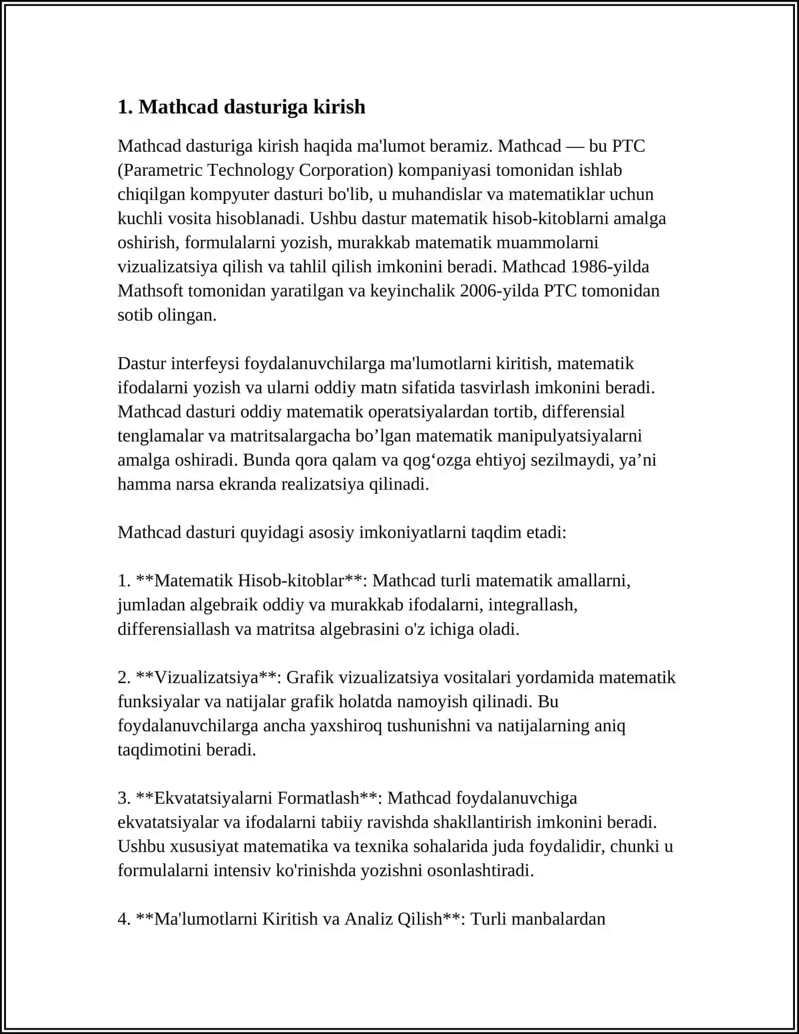 MATHCAD 3