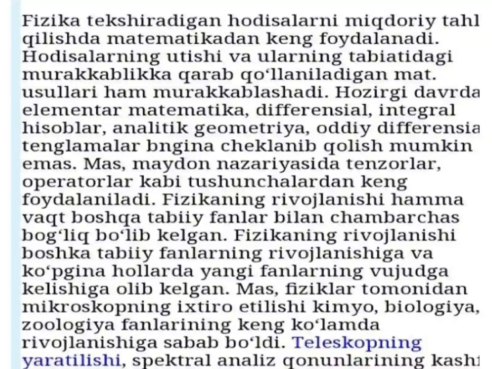 UrDU Kimyoviy texnologiyalar fakulteti 203-OOT guruhi talabasi Egamova Halimaning Oʻzbek tilining sohadagi oʻllanilishi fanidan mustaqilishi 3