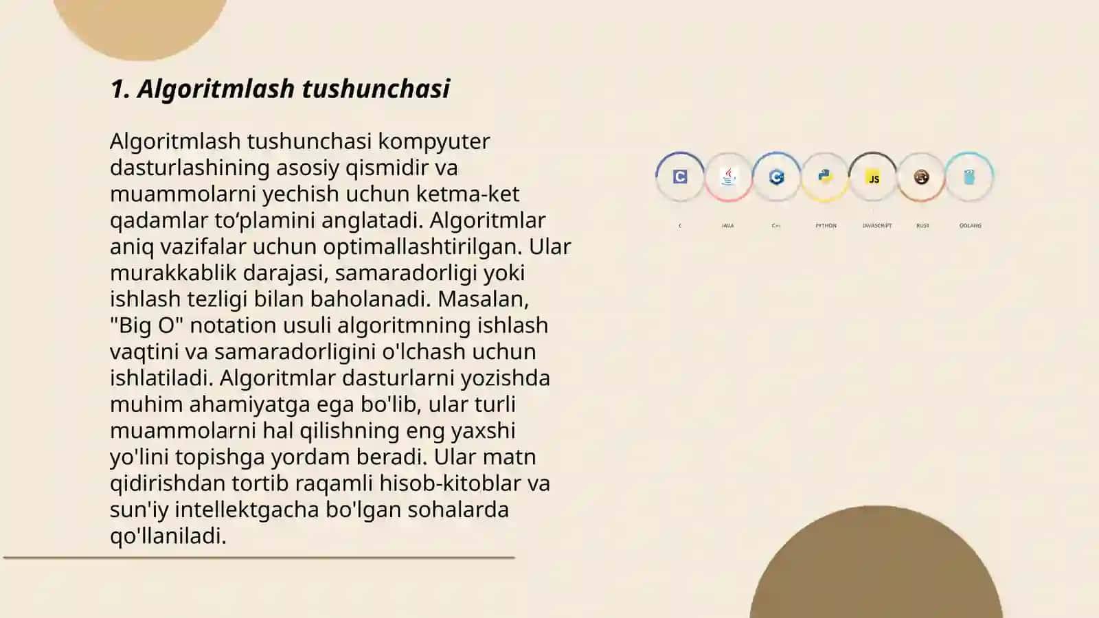 Algoritmlashtirish va dasturlash asoslari 3