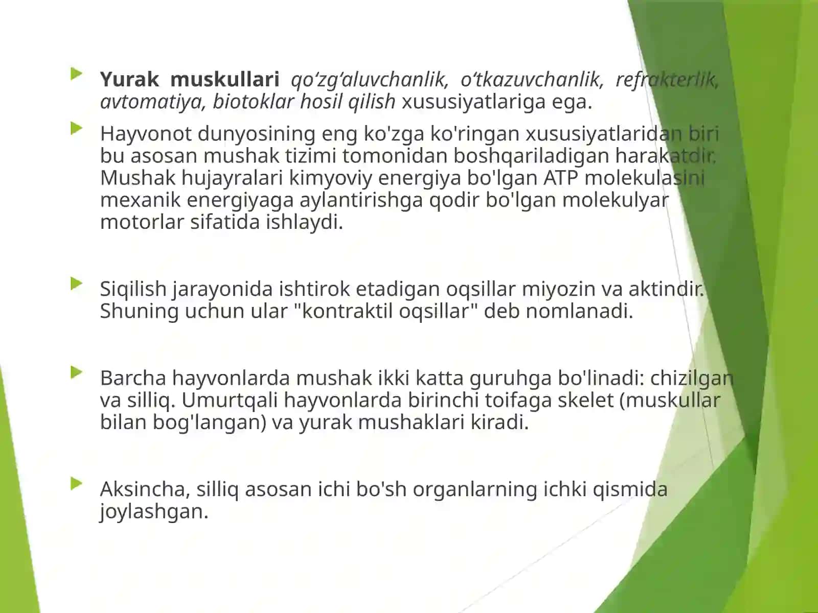 Yurak muskullarining xususiyatlarining buzilishi 3