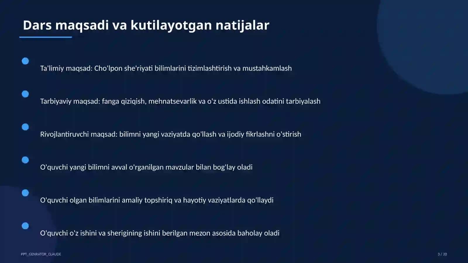 Cho'lpon she'riyati (7-sinf) 3