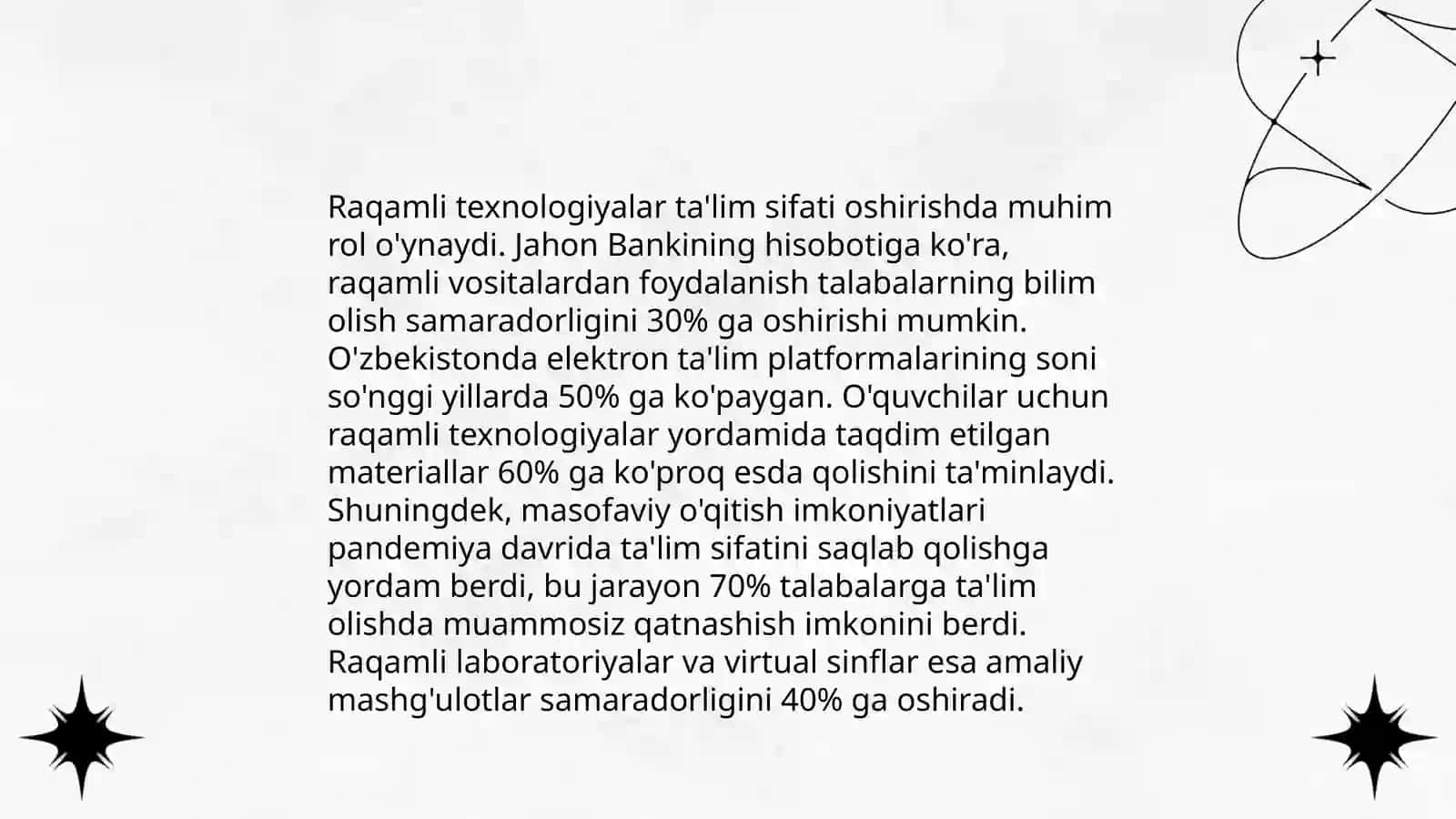 Raqamli texnologiyalarni ta'lim jarayoniga joriy etishning samaradorligi 3