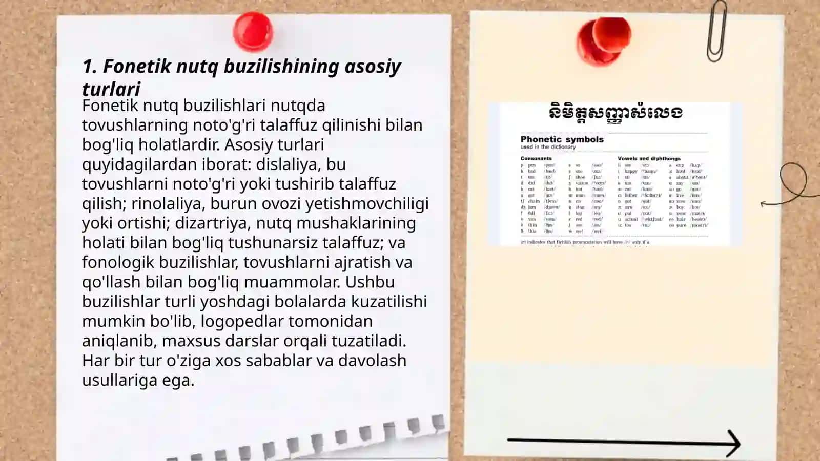 Fonetik - fonematik nutq buzilishini turli darajadagi ko'rinishlarini, tasnifi 3