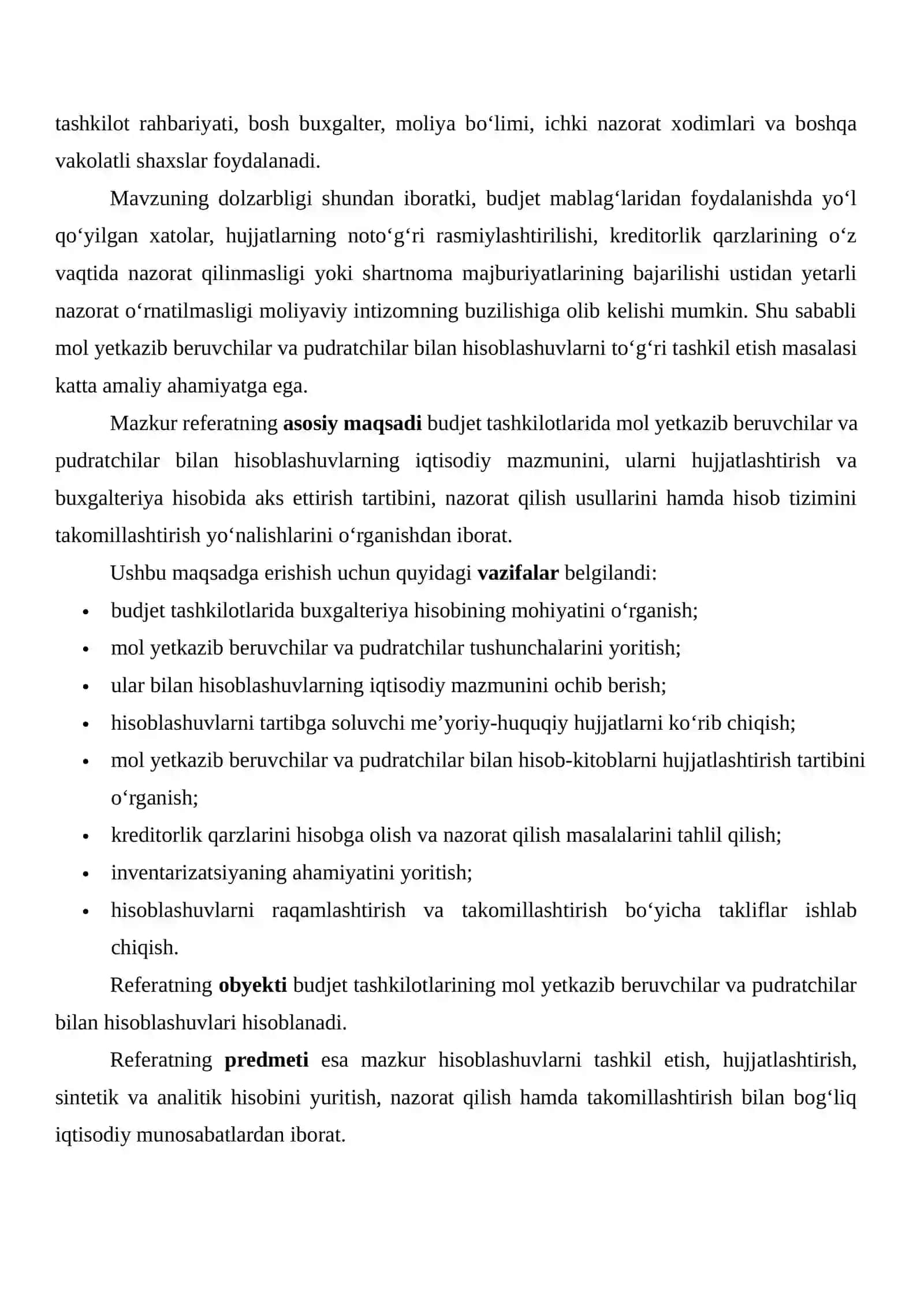 Budjet tashkilotlarda mol yetkazib beruvchilar va pudratchilar bilan hisoblashuvlar hisobi 3