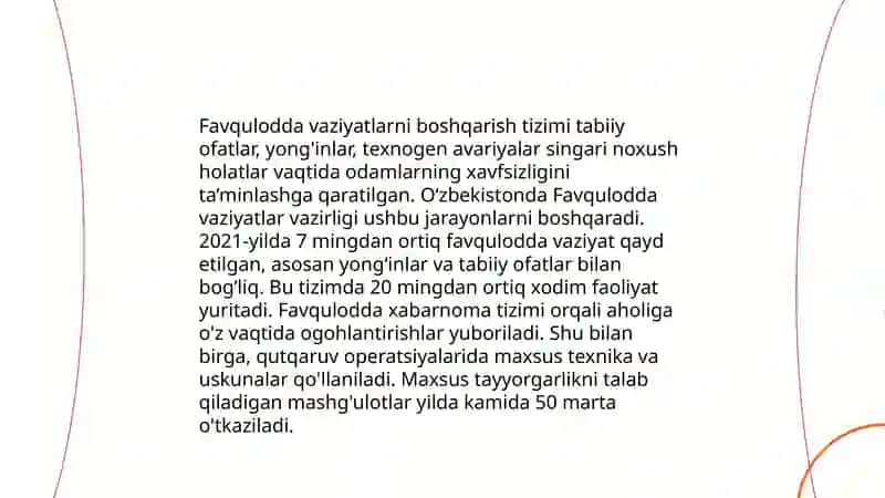 Favqulodda vaziyatlarda zararlangan oʻchoqlarda qutqaruv ishlarini tashkil etish Joʻraboyev Murodil 3