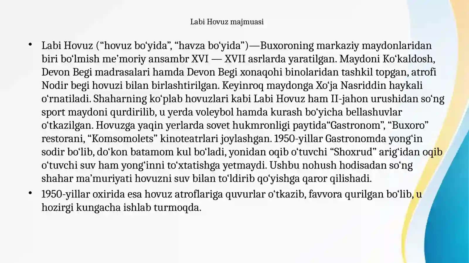 Labi Hovuz majmuasi 3