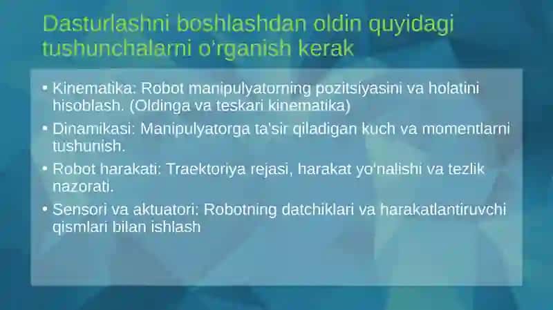 Robototeхnikmanipulyatorlarnidasturlash 3