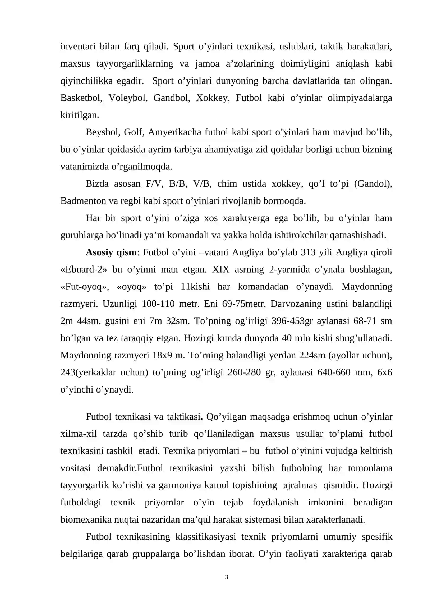 Futbol - sport o’yinlaridan biri 3