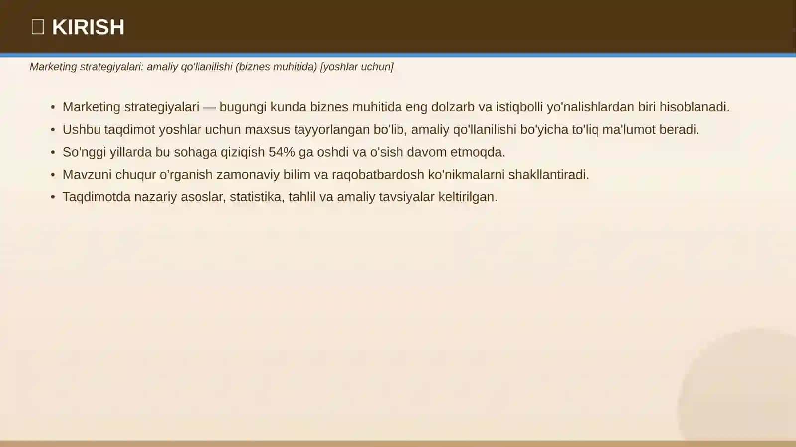 MARKETING STRATEGIYALARI 3