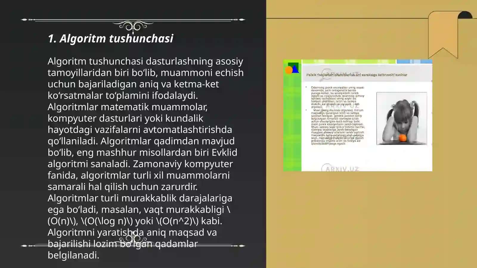 Algoritm nazariyasining asosiy tushunchalari 3