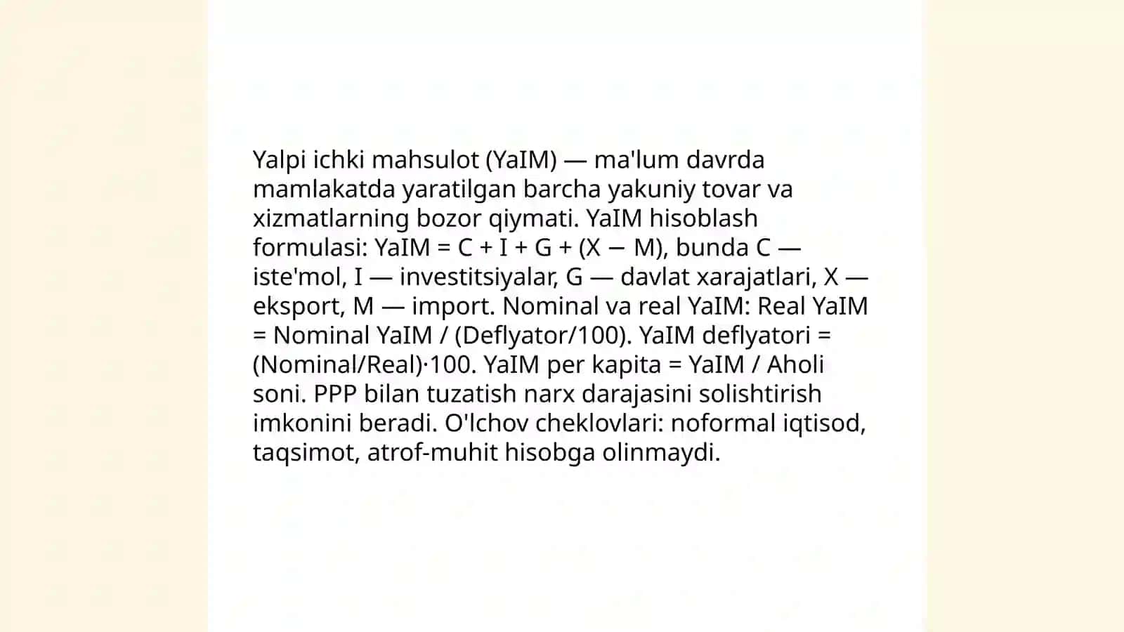 Bozor iqtisodiyoti jarayonlarini tahlil qilishda qöllaniladigan halqaro standart körsatkichlar 3