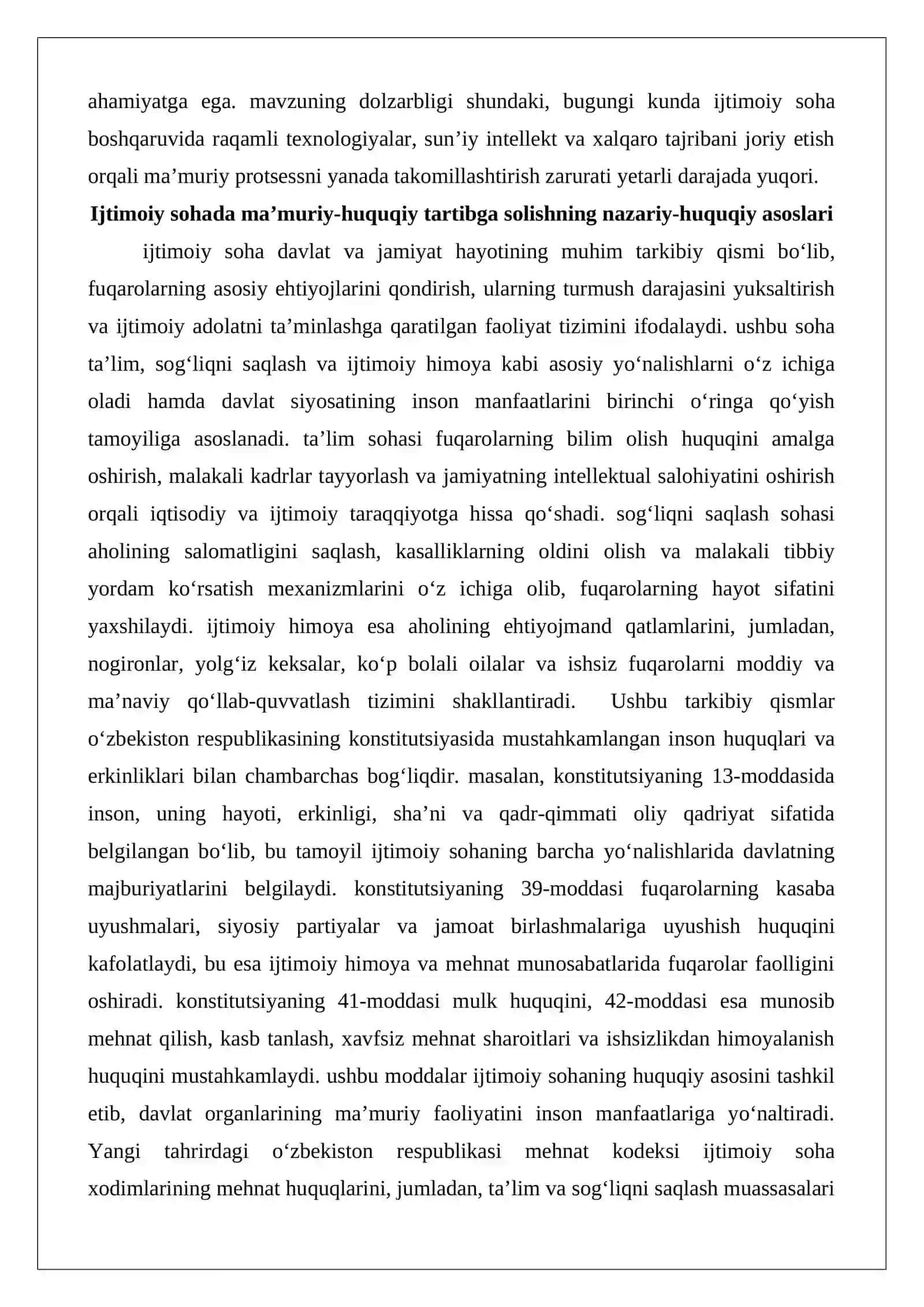 Ijtimoiy sohani ma’muriy-huquqiy tartibga solvuchi boshqaruv organlari faoliyatida ma’muriy protsess 3