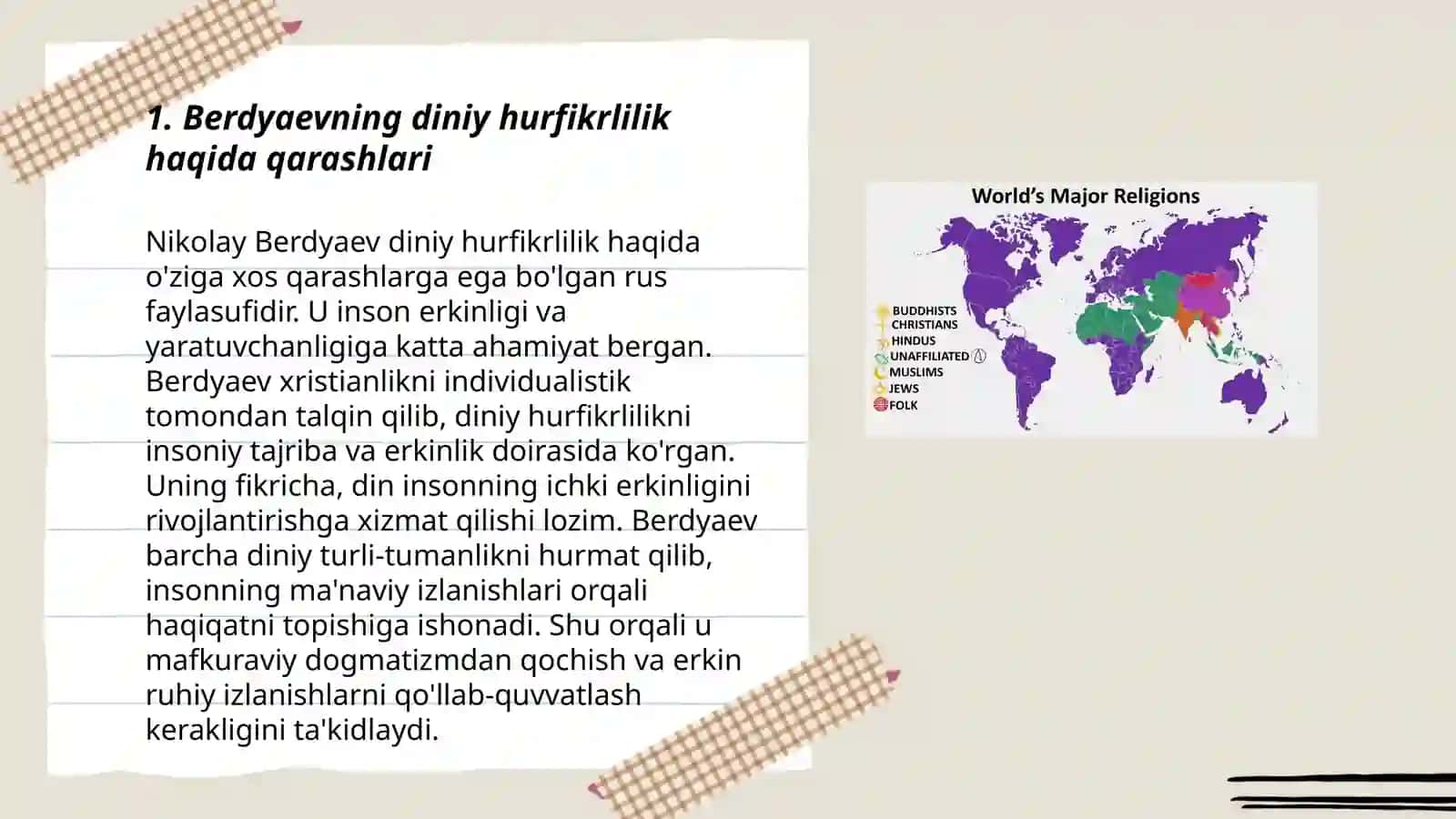 Berdyaevning diniy hurfikrlilik haqidagi gʻoyalarini Gʻazzoliy gʻoyalari bilan qiyoslash 3