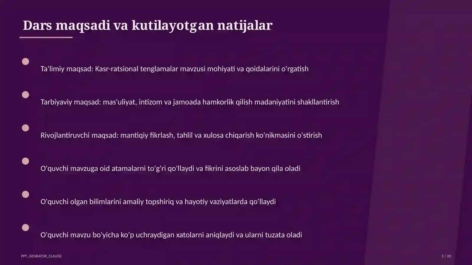 Kasr-ratsional tenglamalar (8-sinf) 3