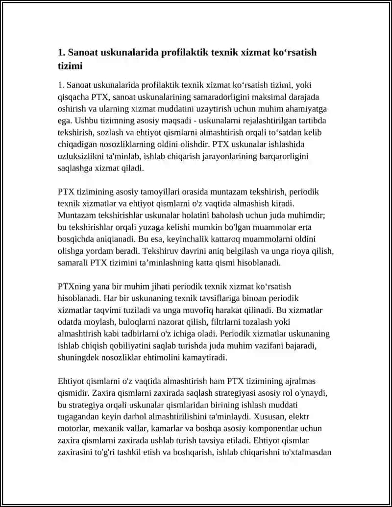 Sanoat Uskunalariga Xizmat Ko'rsatish 3