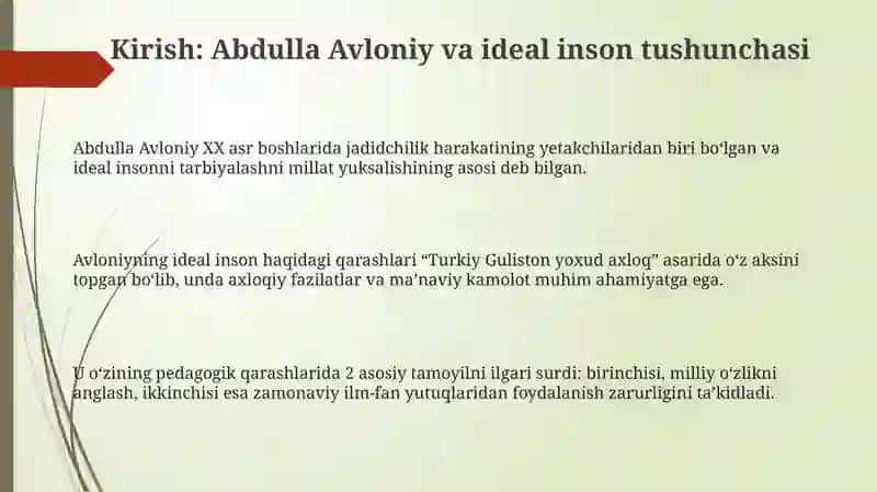Abdulla Avloniy va ideal inson tushunchasi 3