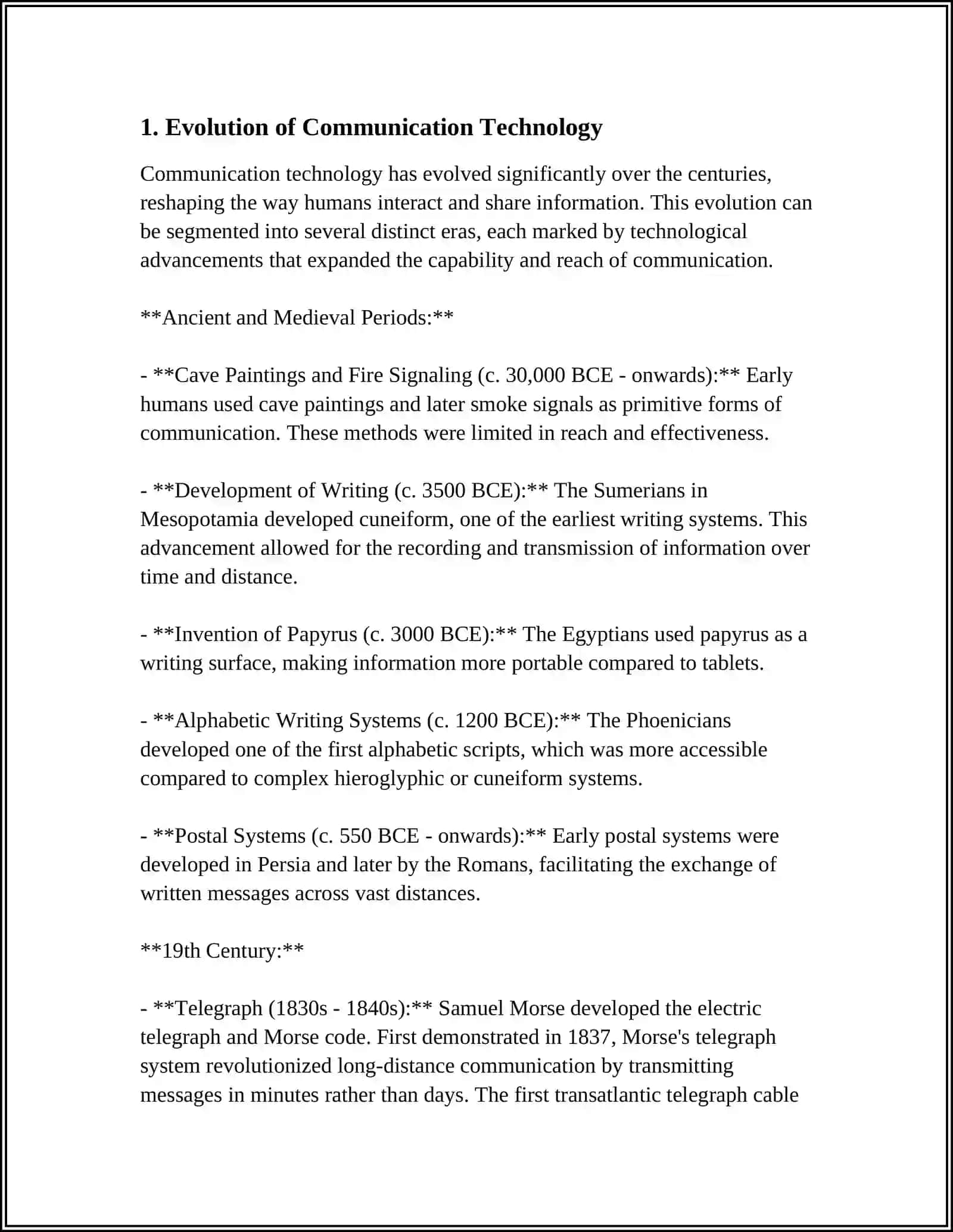 Evolution of Communication Technology 3