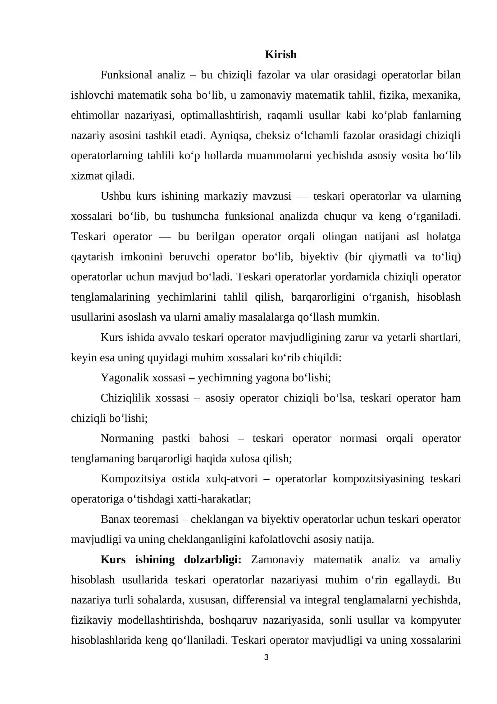 Teskari operatorlar va ularning xossalari 3