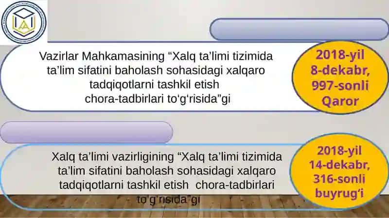 TIMSS xalqaro baholash dasturida aqliy faoliyat turlari 3