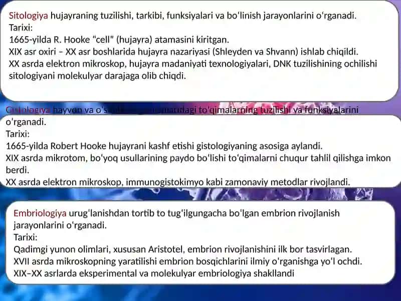 Embriologiya va gistologiyada fan yutuqlari va istiqbollari 3