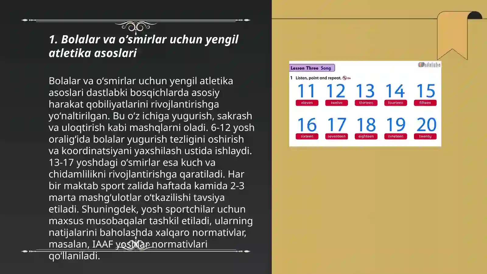 Bolalar va oʻsmirlar bilan oʻtkaziladigan yengil atletika mashgʻulotlarining tuzilishi va xususiyatlari 3