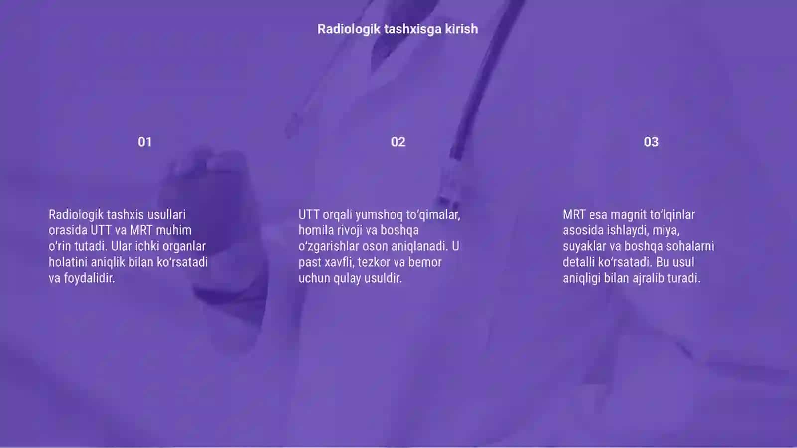 Radiologik Tashxis usullari UTT MRT 3
