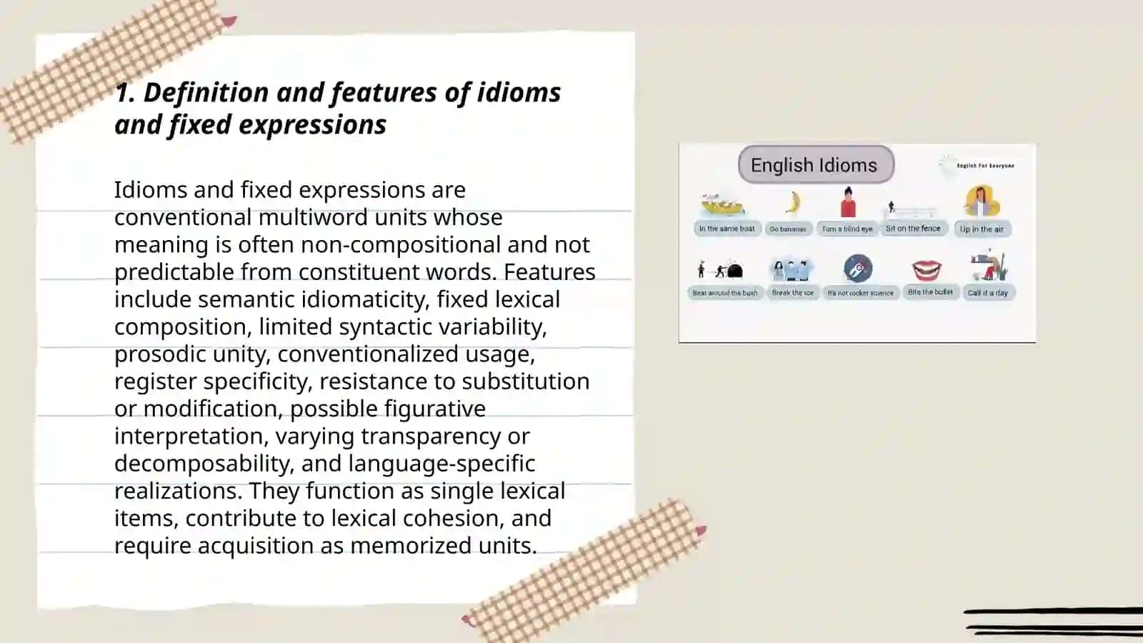 Idioms and fixed expressions 3