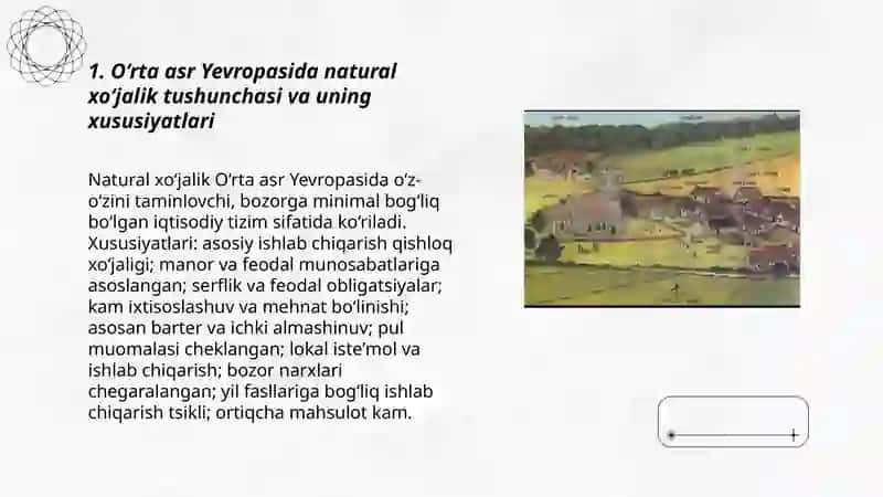 O‘rta asr Yevropasida iqtisodiy fikrlar va natural xo‘jalik nazariyasi 3