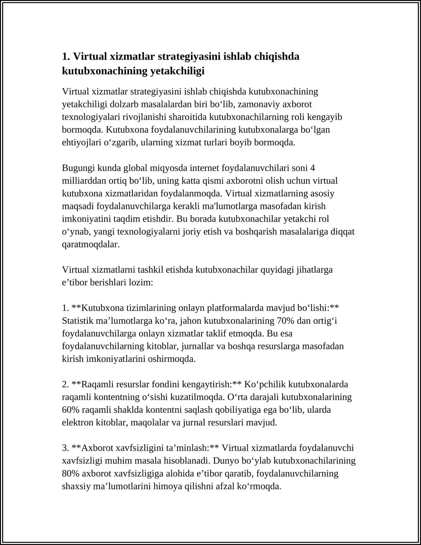 KUTUBXONACHINING VERTUAL XIZMATLAR KOʻRSATISHDAGI YETAKCHI ROʻLI 3