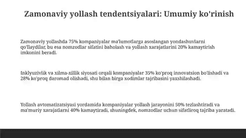 Rekrutmentning zаmonаviy yoʼnаlishlаri 3