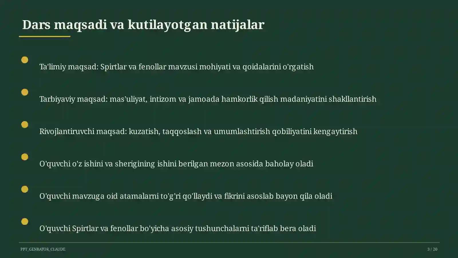 Spirtlar va fenollar (10-sinf) 3