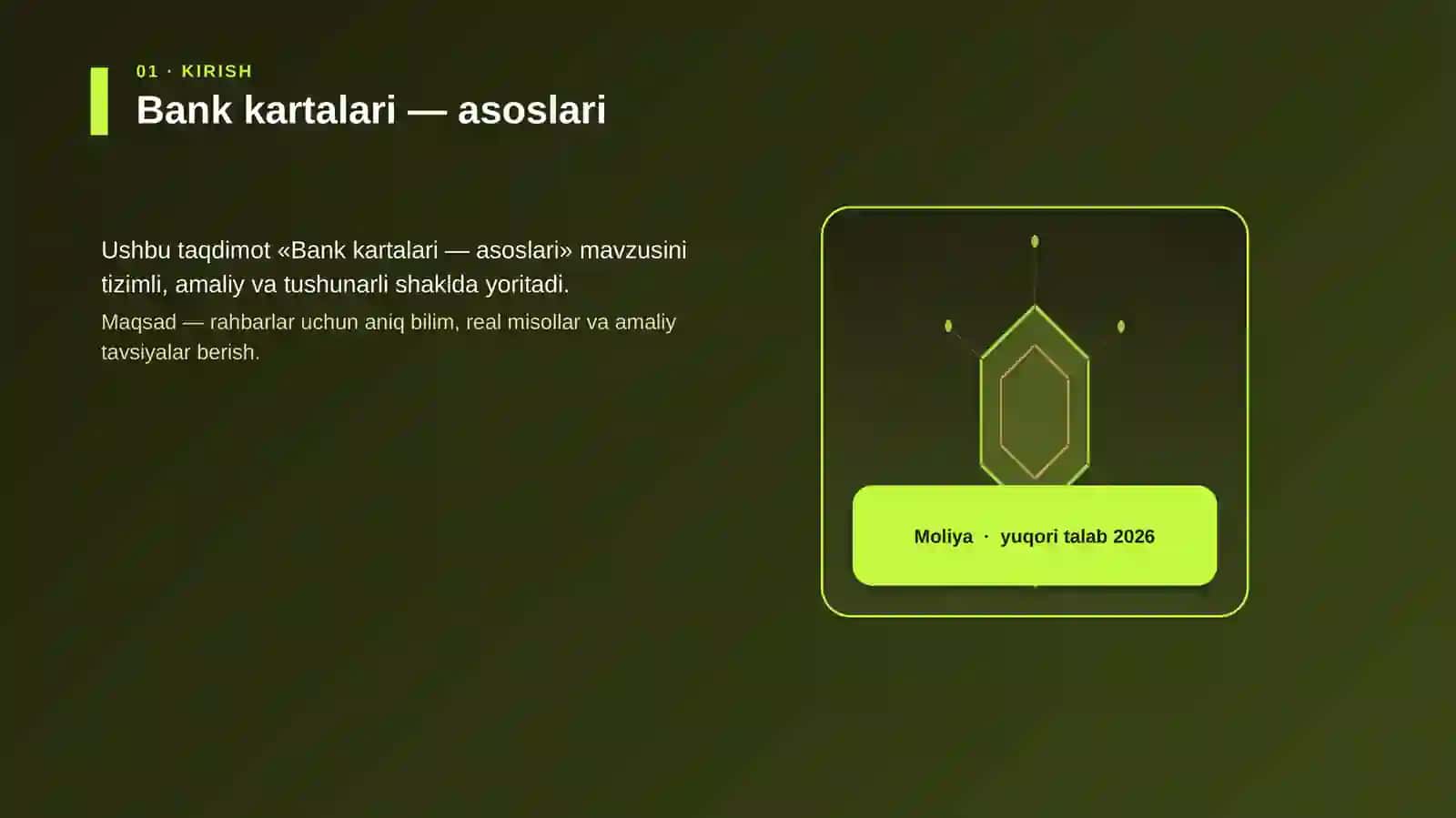 Bank kartalari — asoslari 3