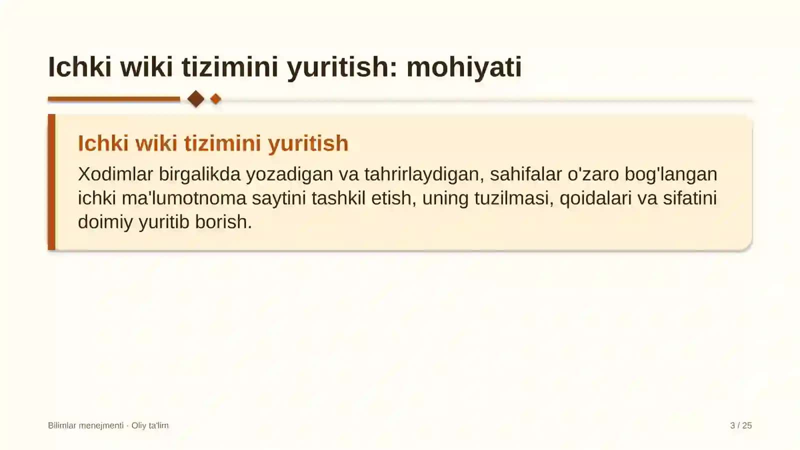 Import faoliyatida ichki wiki tizimini yuritish 3