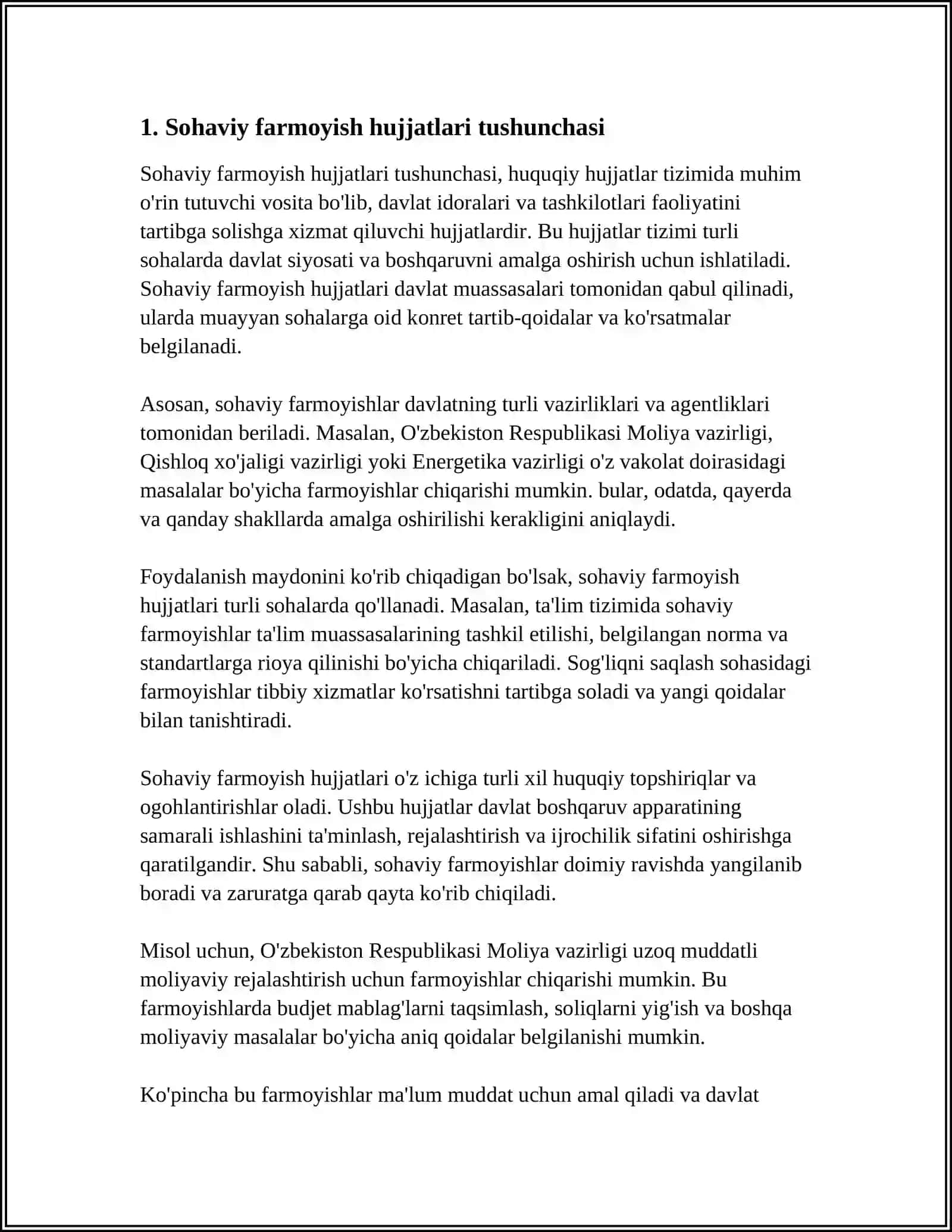 SOHAVIY FARMOYISH HUJJATLARNING XUSUAIYATLARI 3